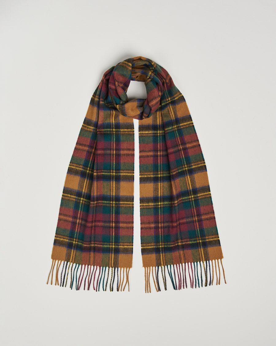 Herr | Halsdukar | Barbour Lifestyle | Lambswool/Cashmere New Check Tartan Harvest Gold