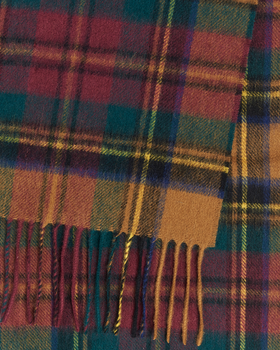 Herr | Halsdukar | Barbour Lifestyle | Lambswool/Cashmere New Check Tartan Harvest Gold