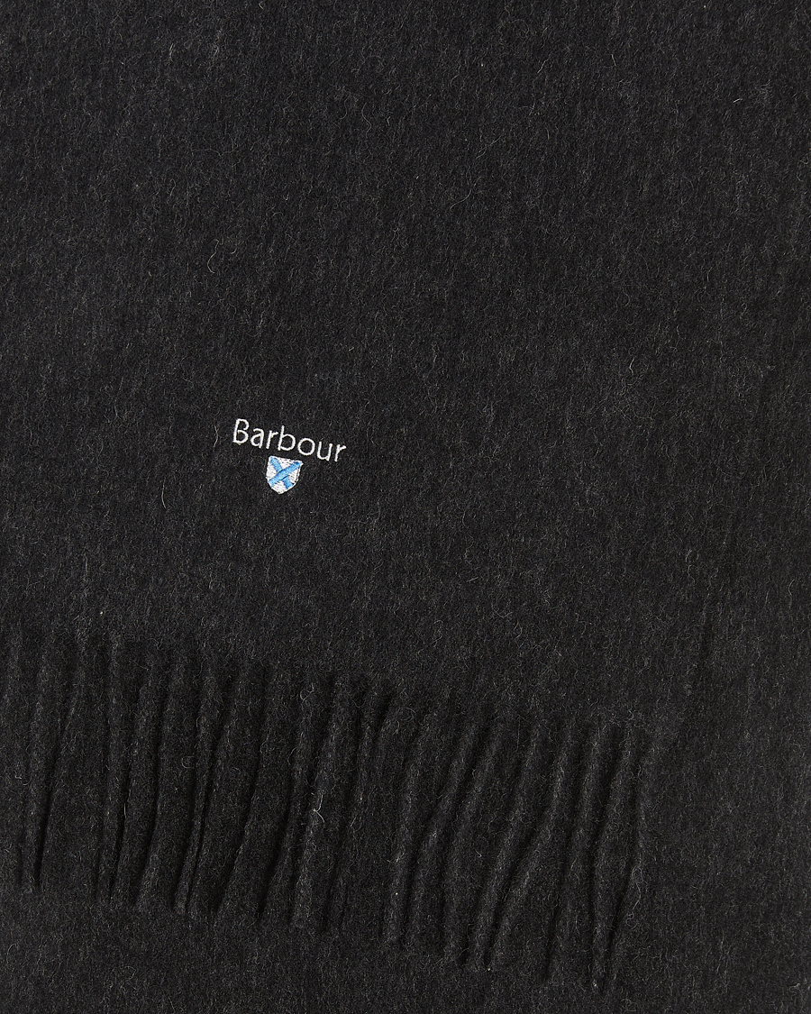 Herr | Halsdukar | Barbour Lifestyle | Plain Lambswool Scarf Charcoal