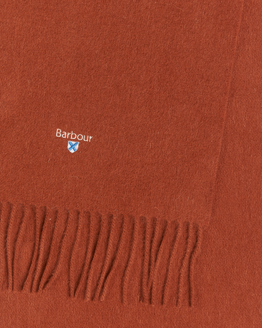 Herr | Barbour Lifestyle Plain Lambswool Scarf Dark Ginger | Barbour Lifestyle | Plain Lambswool Scarf Dark Ginger