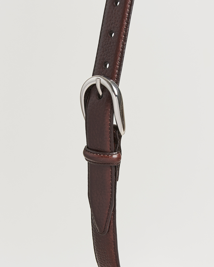 Herr | Bälten | Loake Shoemakers | Loake 1880 Harry Grained Leather Belt Dark Brown