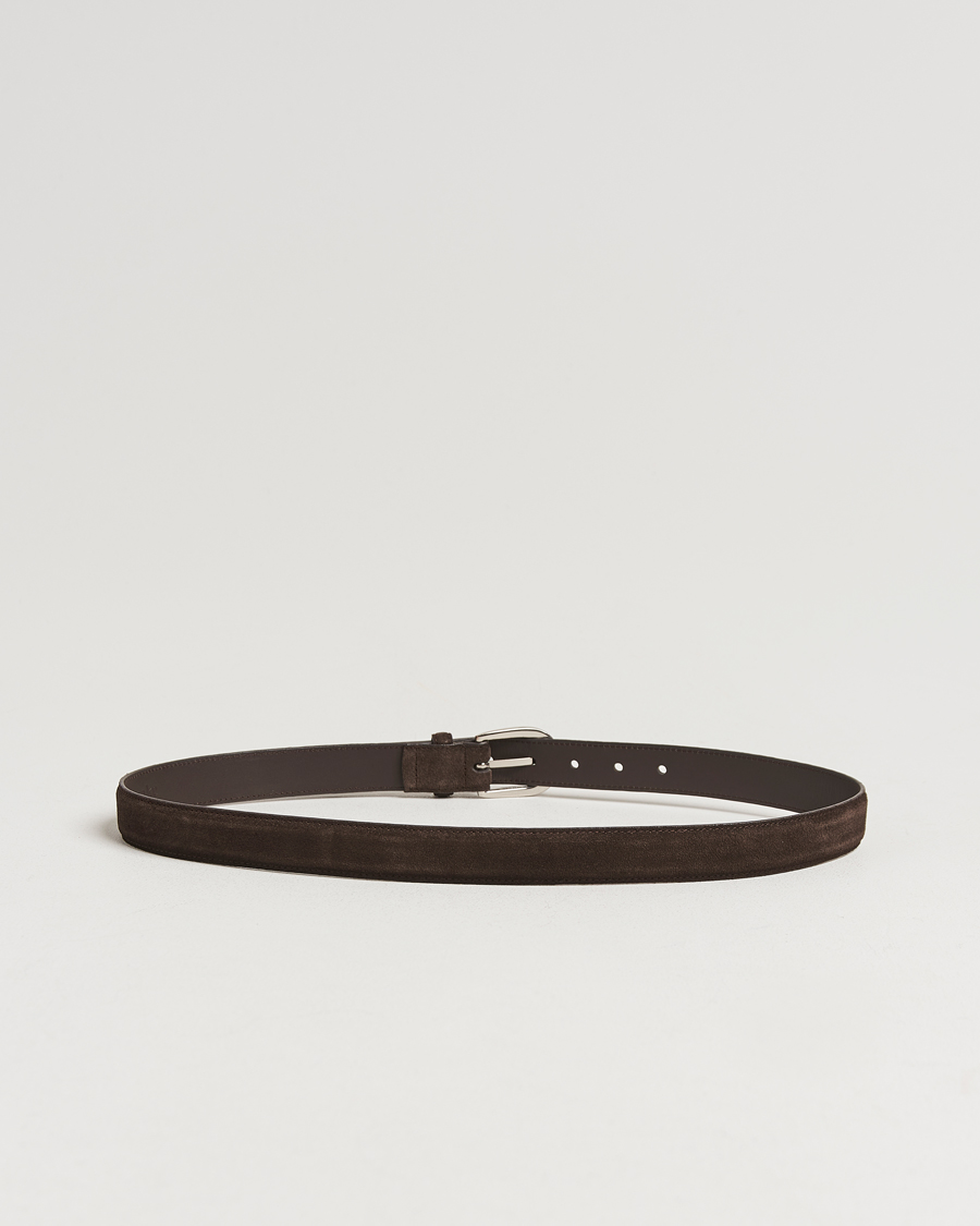 Herr | Bälten | Loake 1880 | Harry Suede Belt Dark Brown