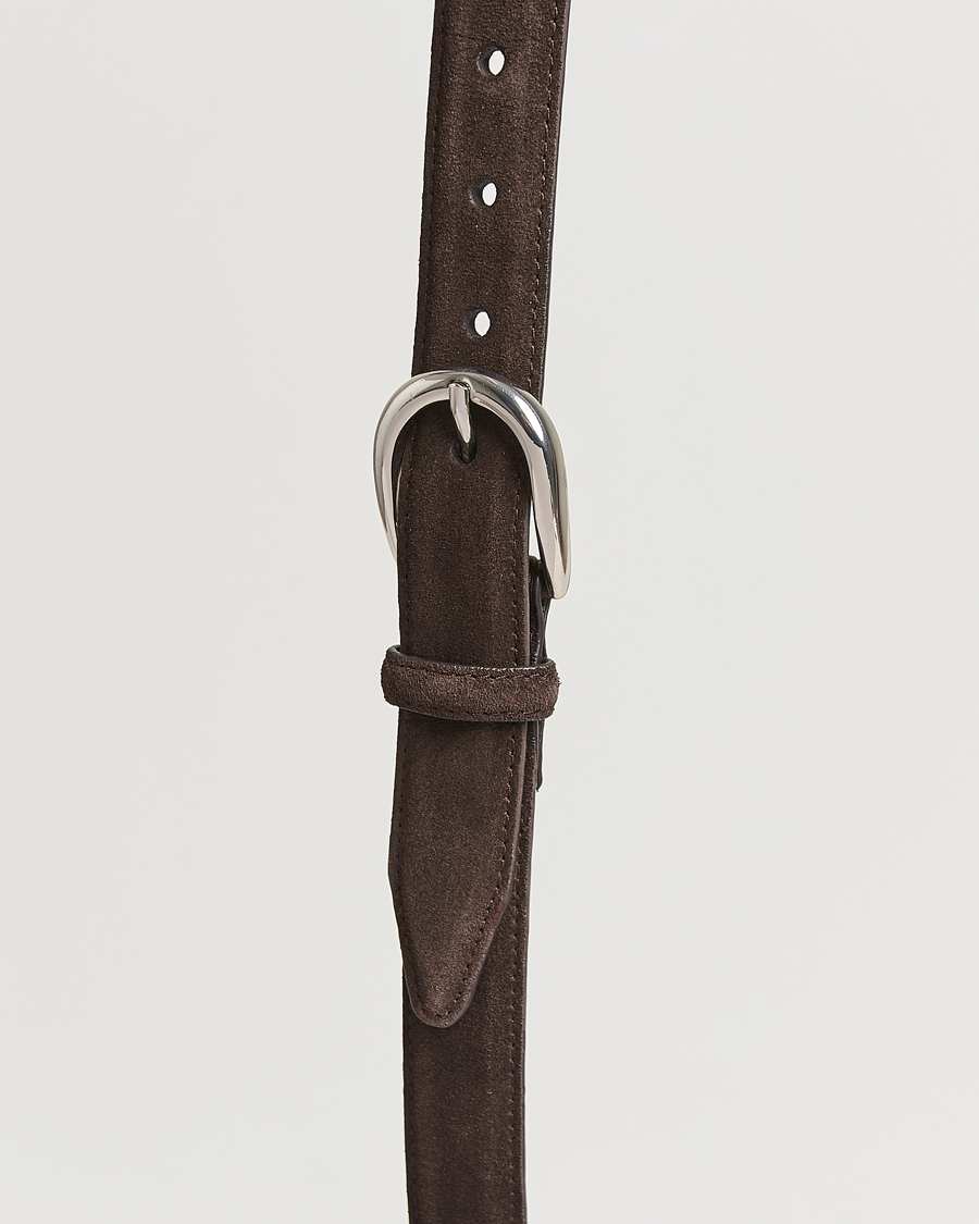 Herr | Bälten | Loake 1880 | Harry Suede Belt Dark Brown