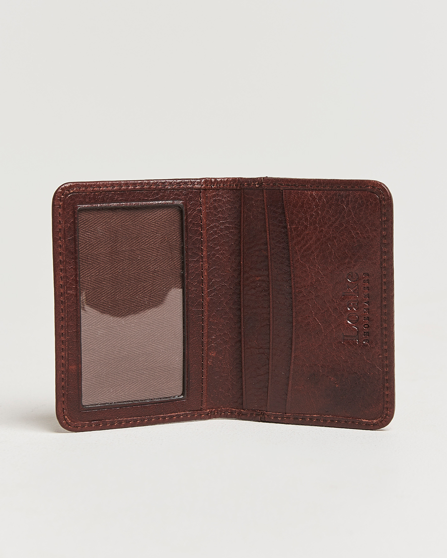 Herr | Loake 1880 Fenchurch Grained Leather Card Holder Dark Brown | Loake 1880 | Fenchurch Grained Leather Card Holder Dark Brown
