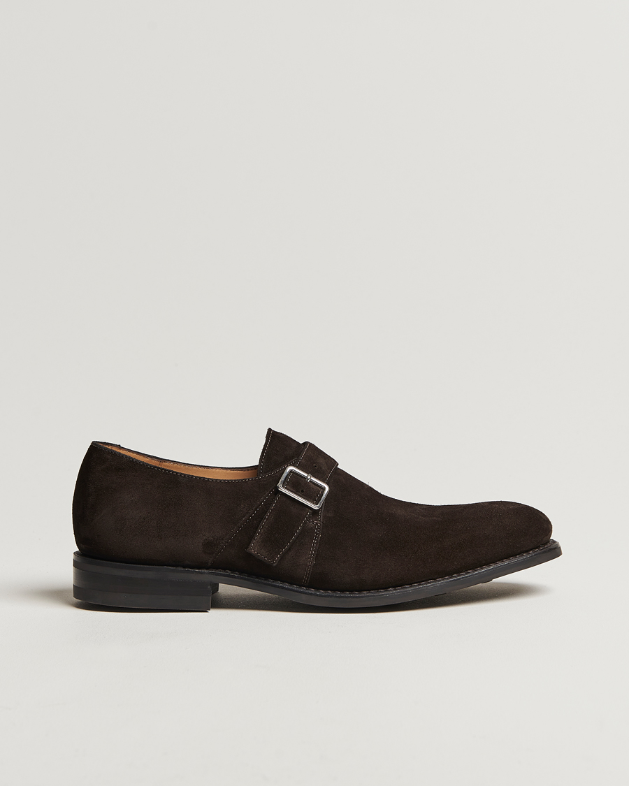 Herr | Munkskor | Loake 1880 | 357 Suede Single Monk Dark Brown