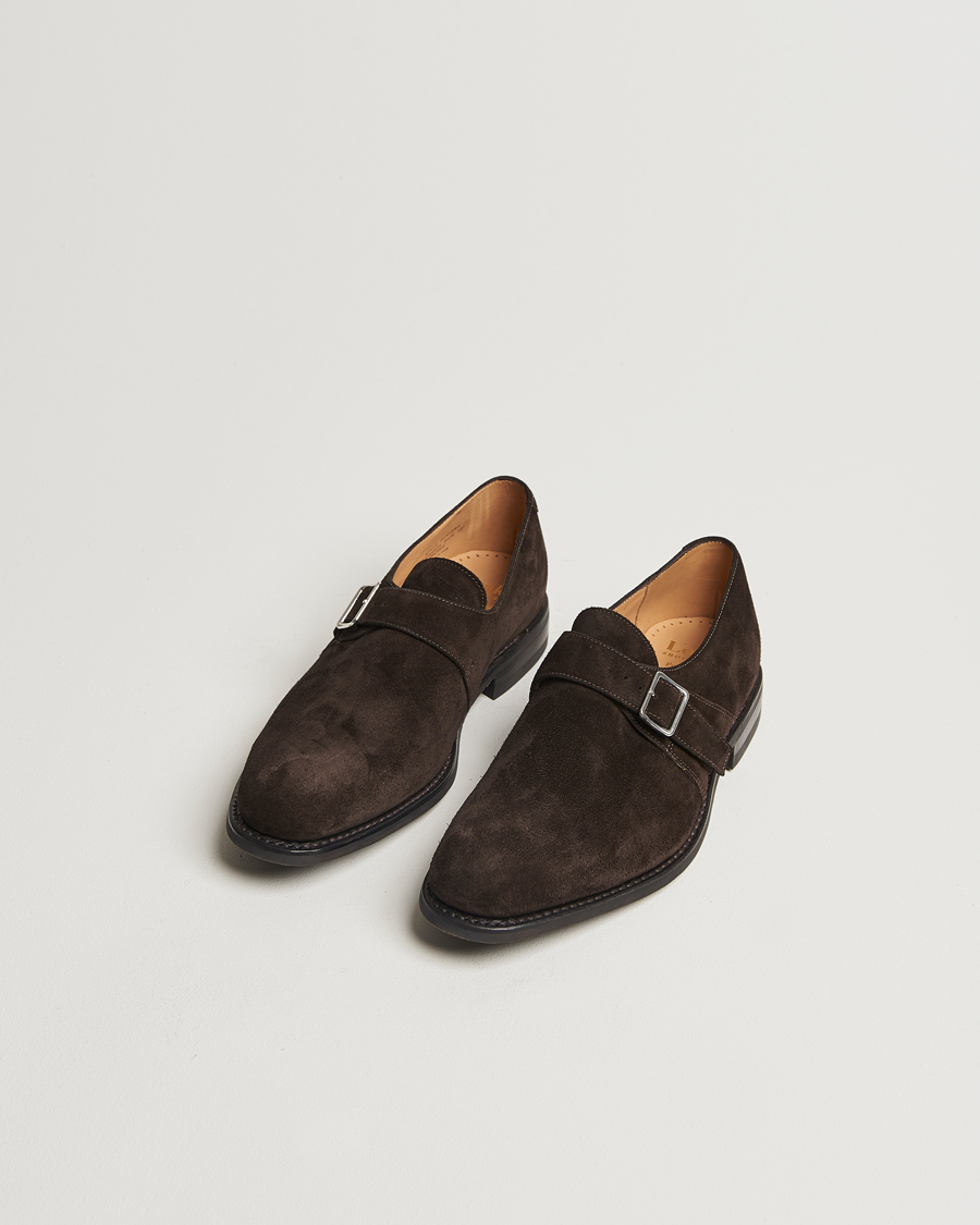 Herr | Munkskor | Loake 1880 | 357 Suede Single Monk Dark Brown
