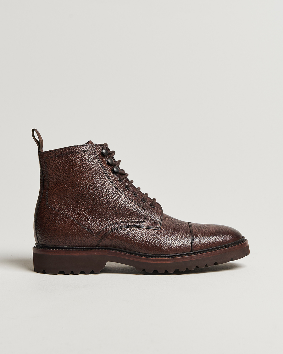 Herr | Kängor | Loake Shoemakers | Aquarius Grained Lightweight Boot Dark Brown