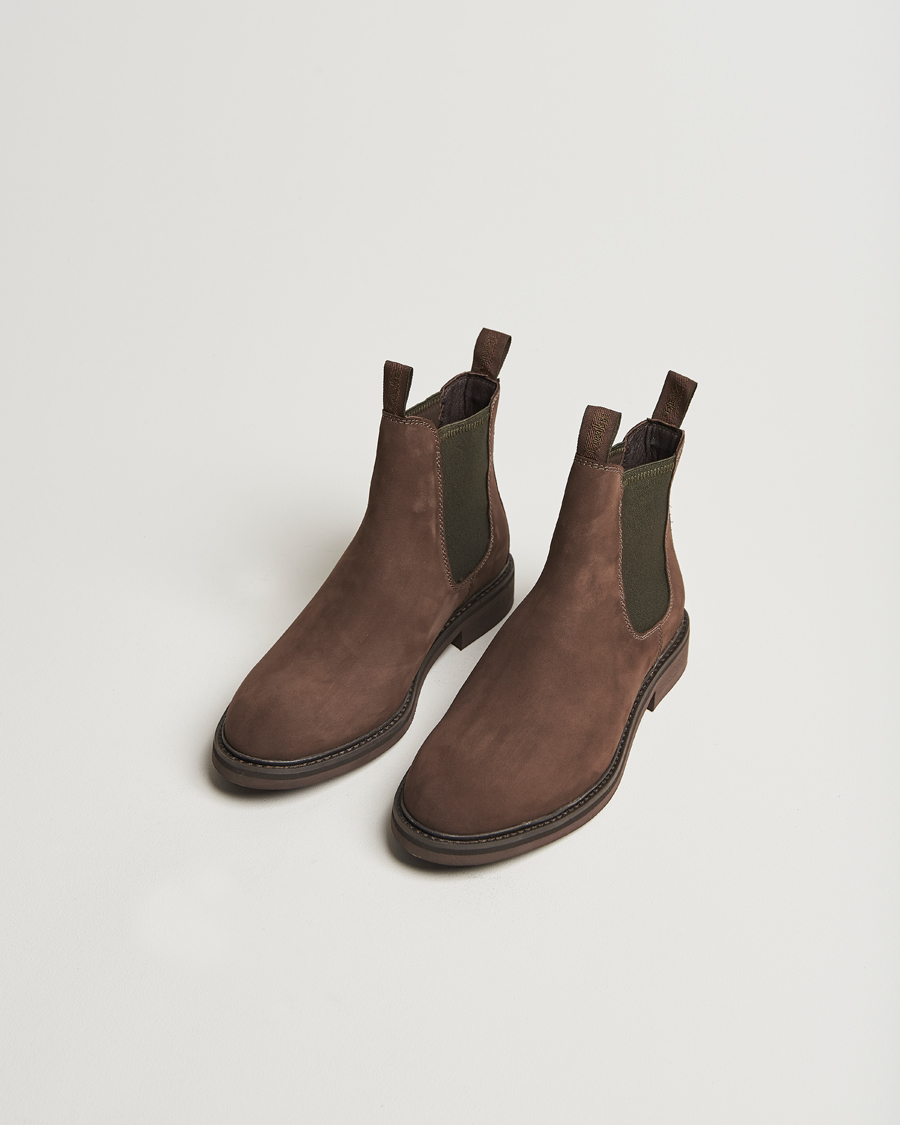 Herr | Kängor | Loake Shoemakers | Ducksworth Waterproof Chelsea Boot Brown Nubuck