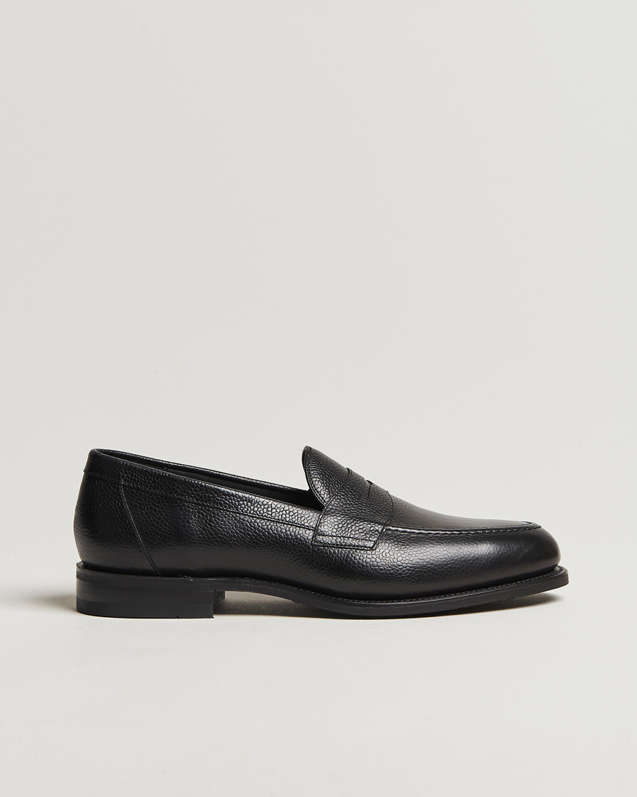 Herr | Loafers | Loake Shoemakers | Loake 1880 Imperial Grained Penny Loafer Black