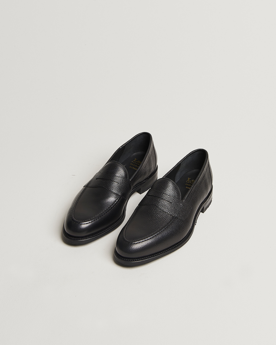 Herr | Loafers | Loake Shoemakers | Loake 1880 Imperial Grained Penny Loafer Black