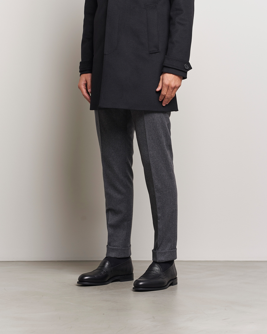Herr | Loafers | Loake Shoemakers | Loake 1880 Imperial Grained Penny Loafer Black