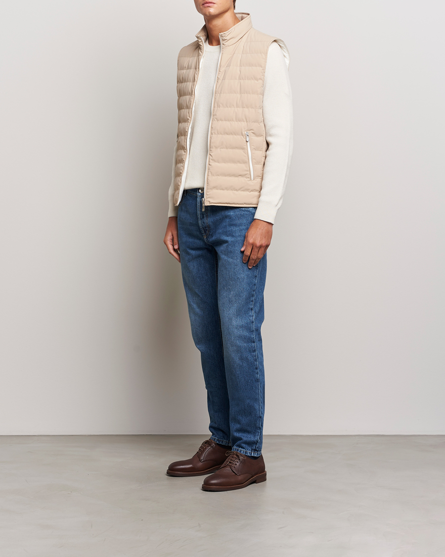 Herr | Jackor | Brunello Cucinelli | Nylon Gilet Sand