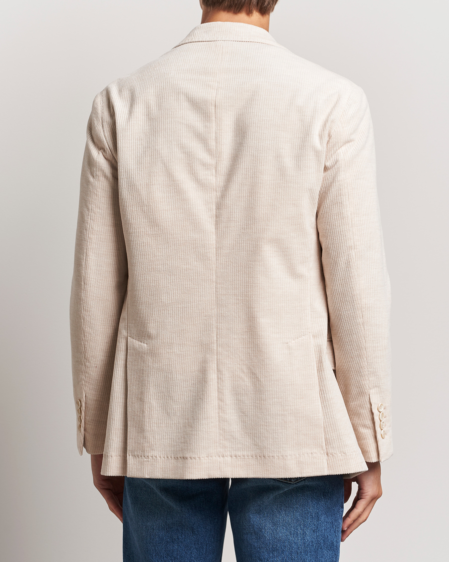 Herr | Kavajer | Brunello Cucinelli | Double Breasted Cashmere Corduroy Blazer Sand