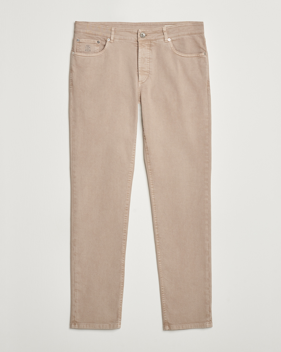 Herr | Byxor | Brunello Cucinelli | Traditional Fit 5-Pocket Pants Beige