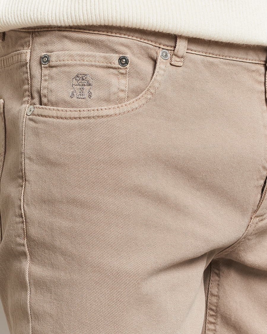 Herr | Byxor | Brunello Cucinelli | Traditional Fit 5-Pocket Pants Beige