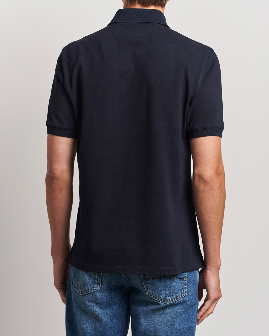 Herr | Pikéer | Brunello Cucinelli | Short Sleeve Logo Polo Navy