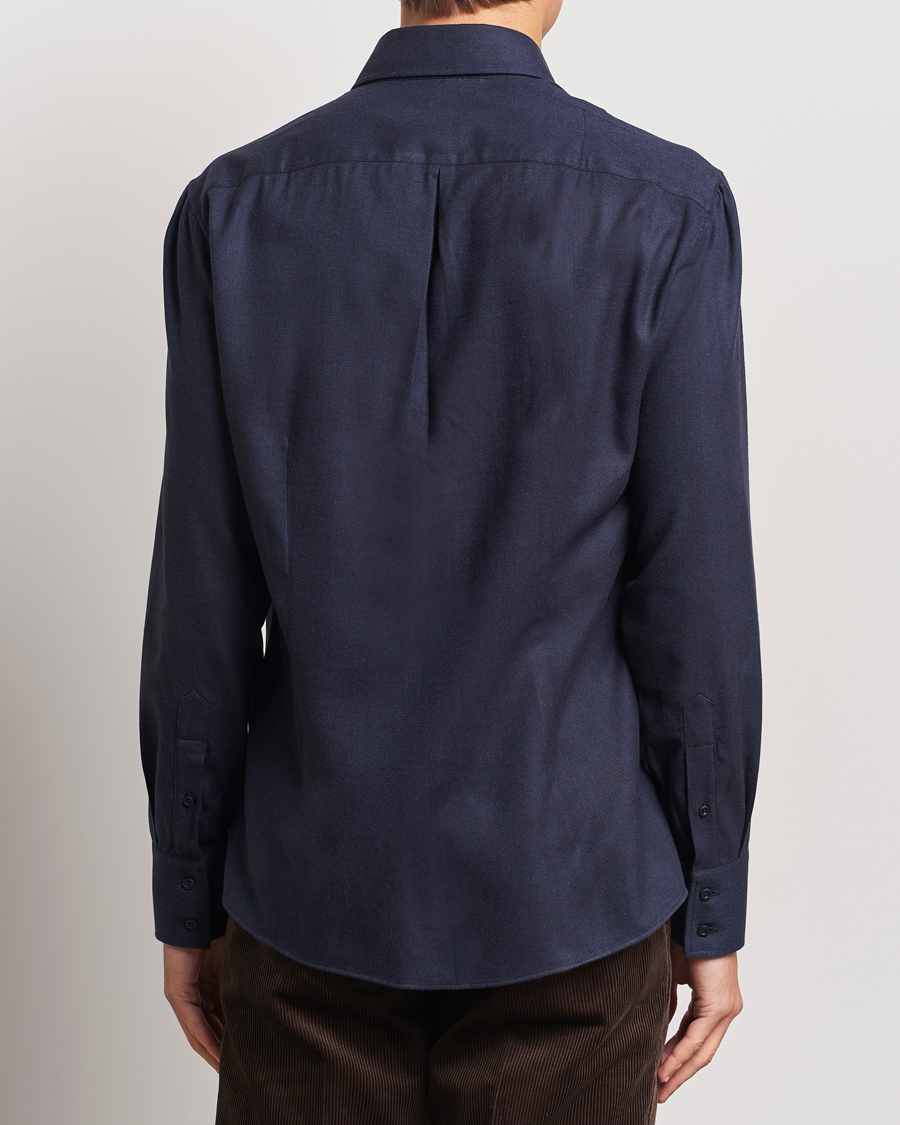 Herr | Skjortor | Brunello Cucinelli | Slim Fit Flannel Shirt Navy