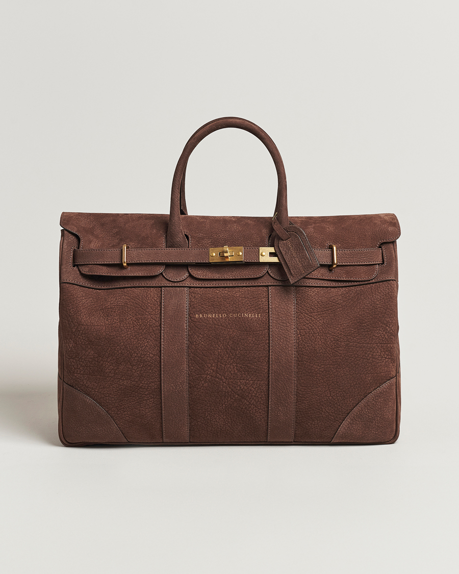 Herr | Brunello Cucinelli Grain Leather Holdall Dark Brown | Brunello Cucinelli | Grain Leather Holdall Dark Brown