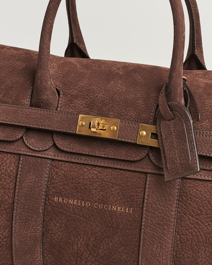 Herr | Brunello Cucinelli Grain Leather Holdall Dark Brown | Brunello Cucinelli | Grain Leather Holdall Dark Brown
