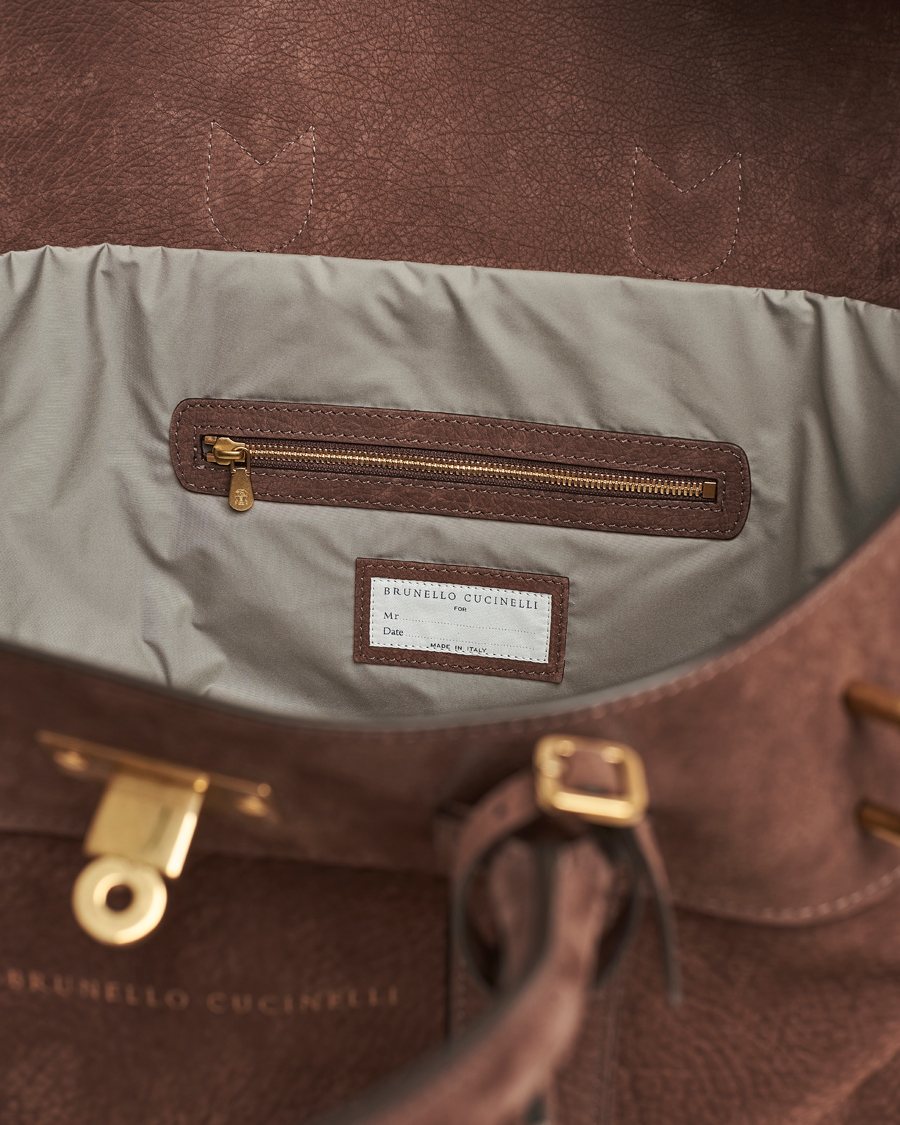 Herr | Brunello Cucinelli Grain Leather Holdall Dark Brown | Brunello Cucinelli | Grain Leather Holdall Dark Brown