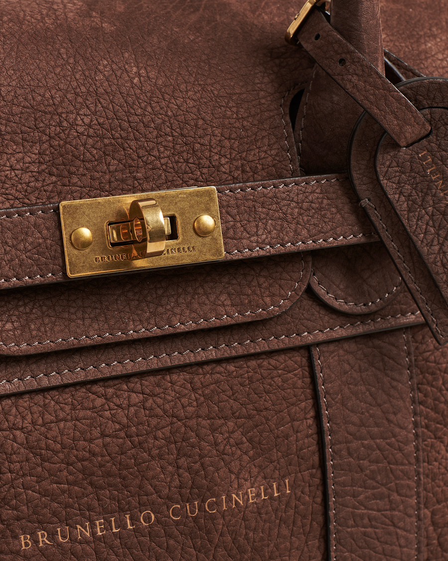 Herr | Brunello Cucinelli Grain Leather Holdall Dark Brown | Brunello Cucinelli | Grain Leather Holdall Dark Brown