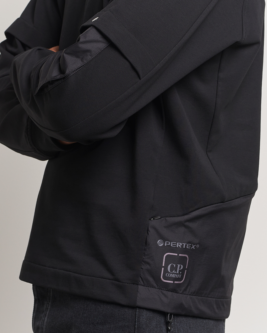 Herr | Tröjor | C.P. Company | Metropolis Fleece Cotton Pertex Crew Neck Black