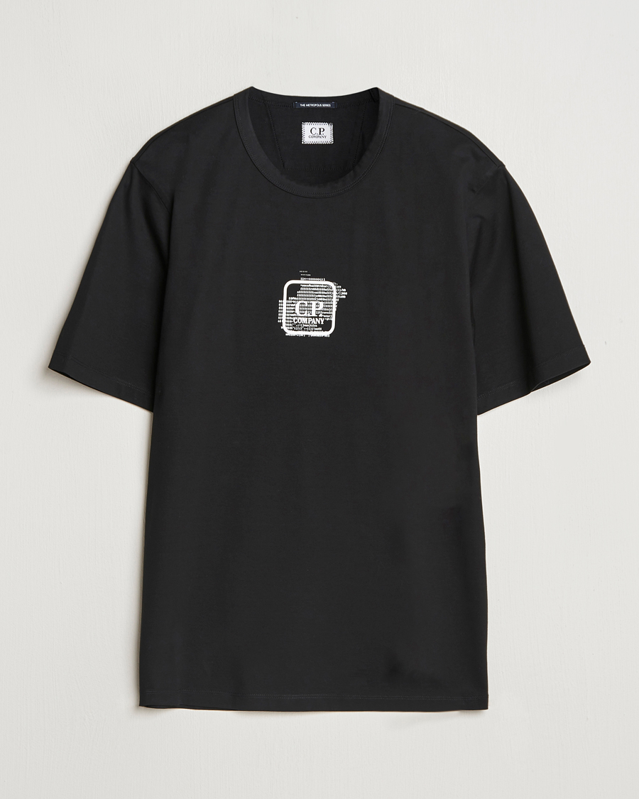 Herr | T-Shirts | C.P. Company | Metropolis Mercerized Back Logo T-Shirts Black