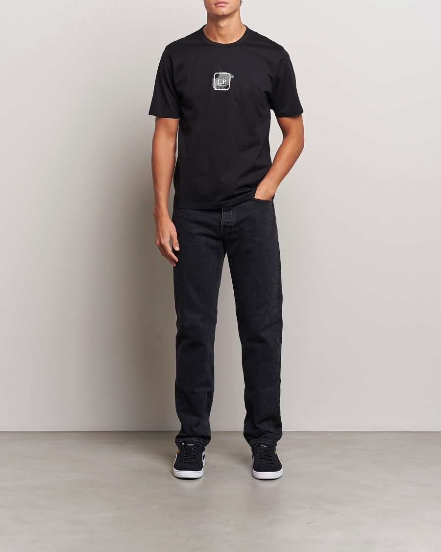 Herr | T-Shirts | C.P. Company | Metropolis Mercerized Back Logo T-Shirts Black