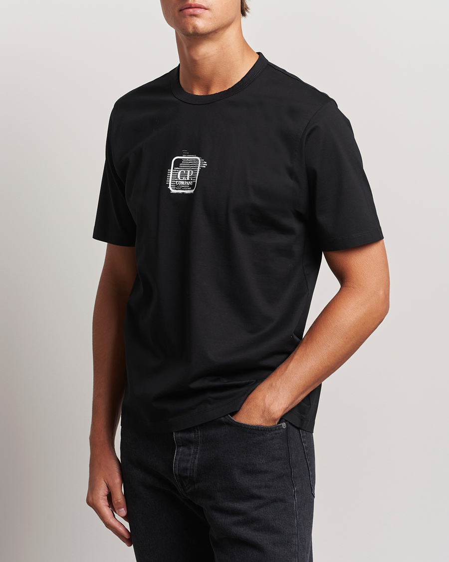 Herr | T-Shirts | C.P. Company | Metropolis Mercerized Back Logo T-Shirts Black