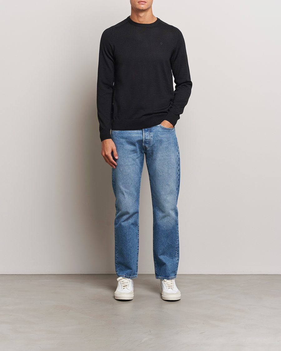 Herr | Tröjor | Morris | Merino O-neck Black