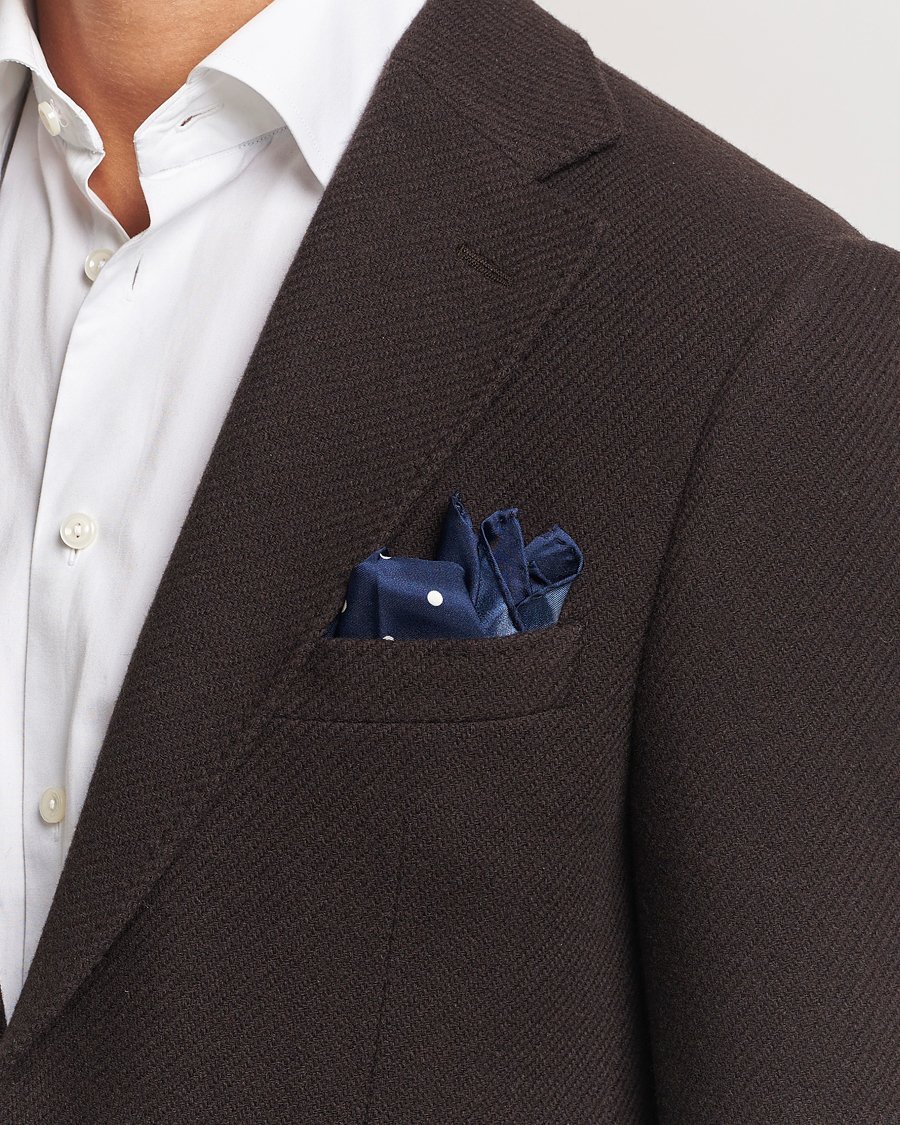 Herr | Näsdukar | Morris | Dot Pocket Square Navy