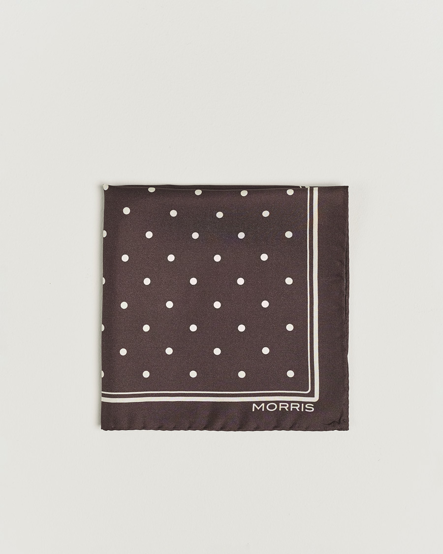 Herr | Näsdukar | Morris | Dot Pocket Square Brown