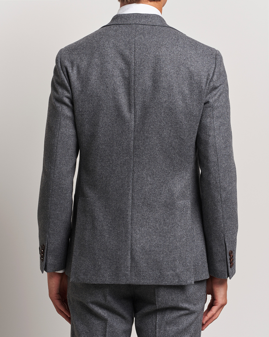 Herr | Kavajer | Morris | Flannel Wool Blazer Grey