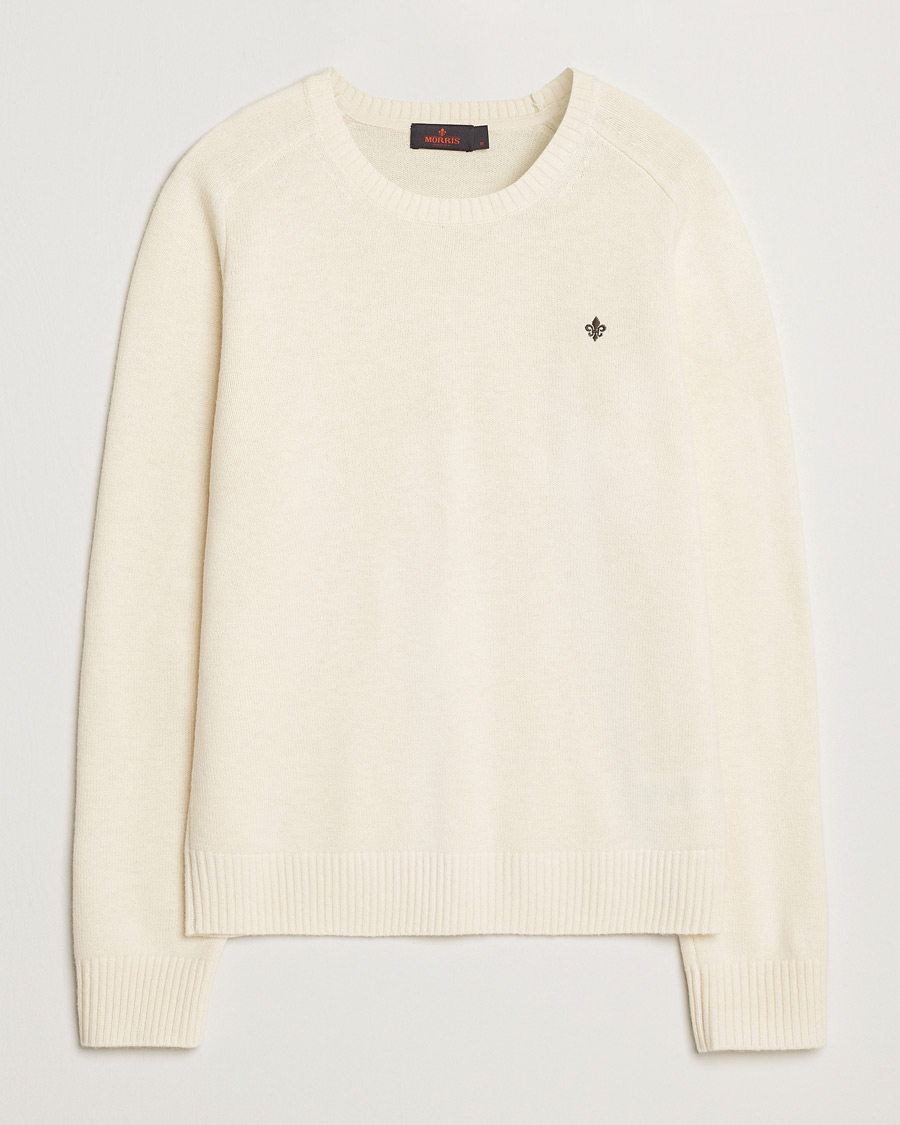 Herr | Tröjor | Morris | Hertford Merino Crew Neck Off White