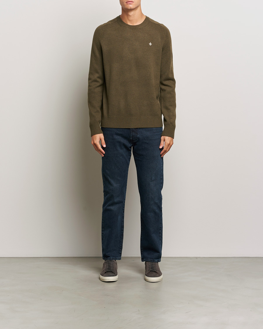 Herr | Tröjor | Morris | Hertford Merino Crew Neck Olive