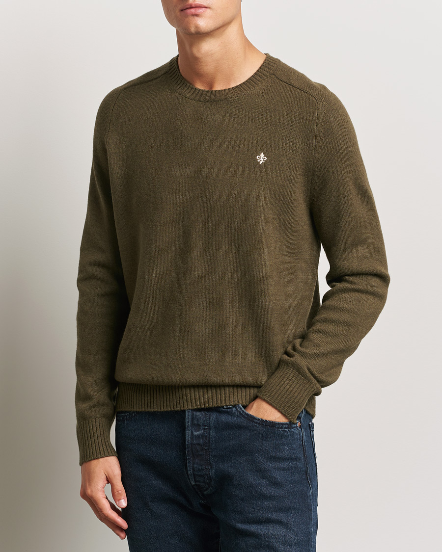Herr | Tröjor | Morris | Hertford Merino Crew Neck Olive