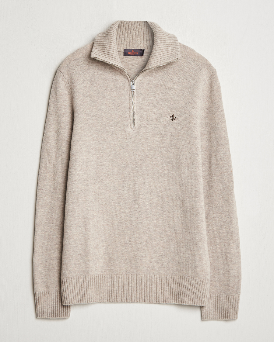 Herr | Tröjor | Morris | Hertford Merino Half Zip Khaki