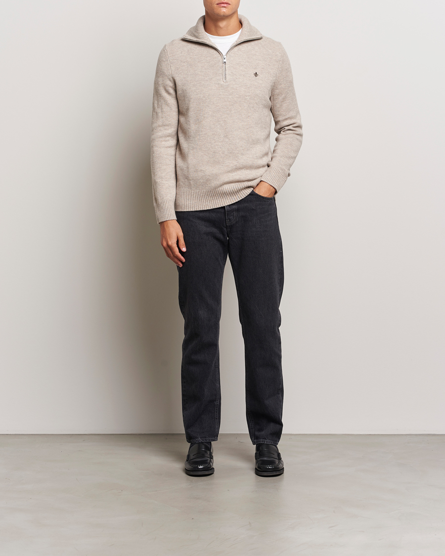 Herr | Tröjor | Morris | Hertford Merino Half Zip Khaki