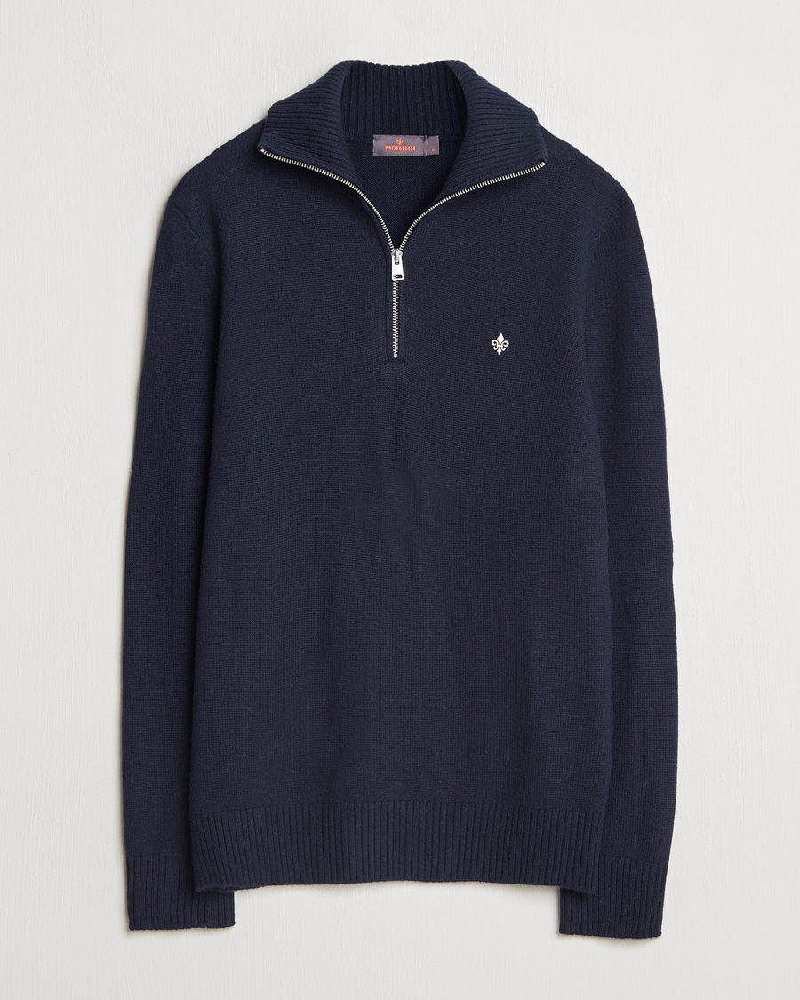 Herr | Tröjor | Morris | Hertford Merino Half Zip Navy