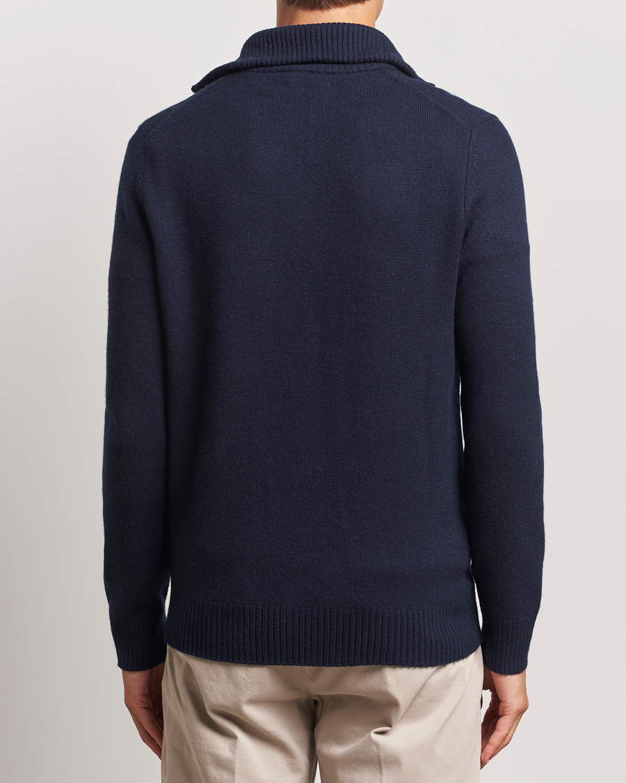 Herr | Tröjor | Morris | Hertford Merino Half Zip Navy