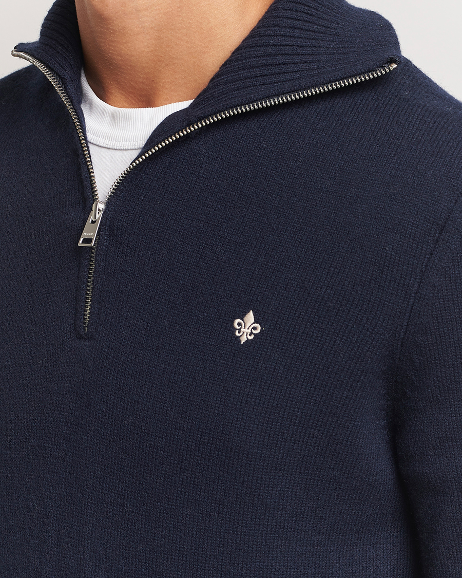 Herr | Tröjor | Morris | Hertford Merino Half Zip Navy
