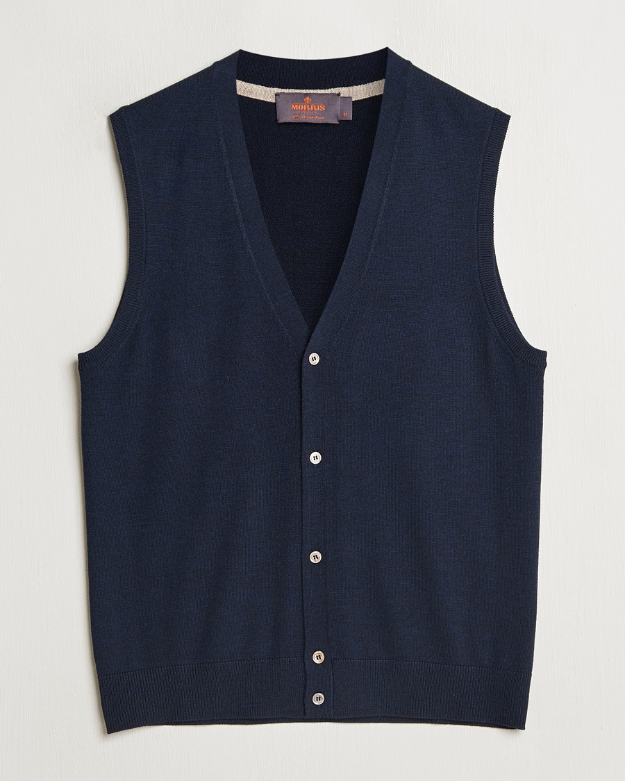 Herr | Tröjor | Morris | Merino Slipover Vest Navy