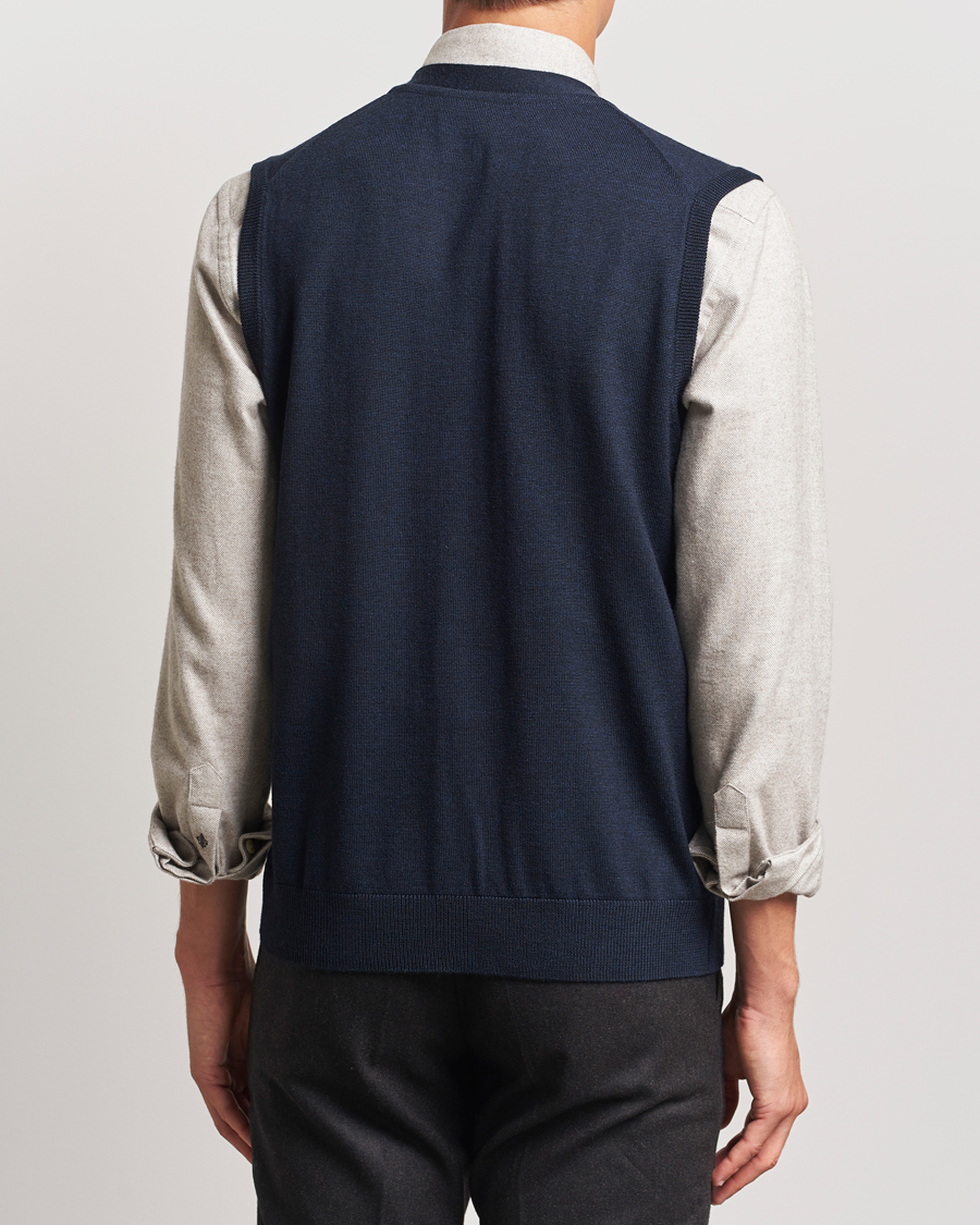 Herr | Tröjor | Morris | Merino Slipover Vest Navy