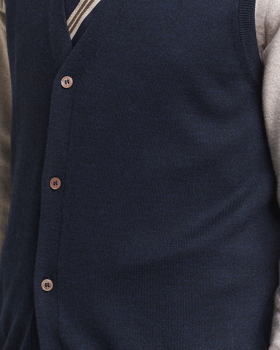Herr | Tröjor | Morris | Merino Slipover Vest Navy