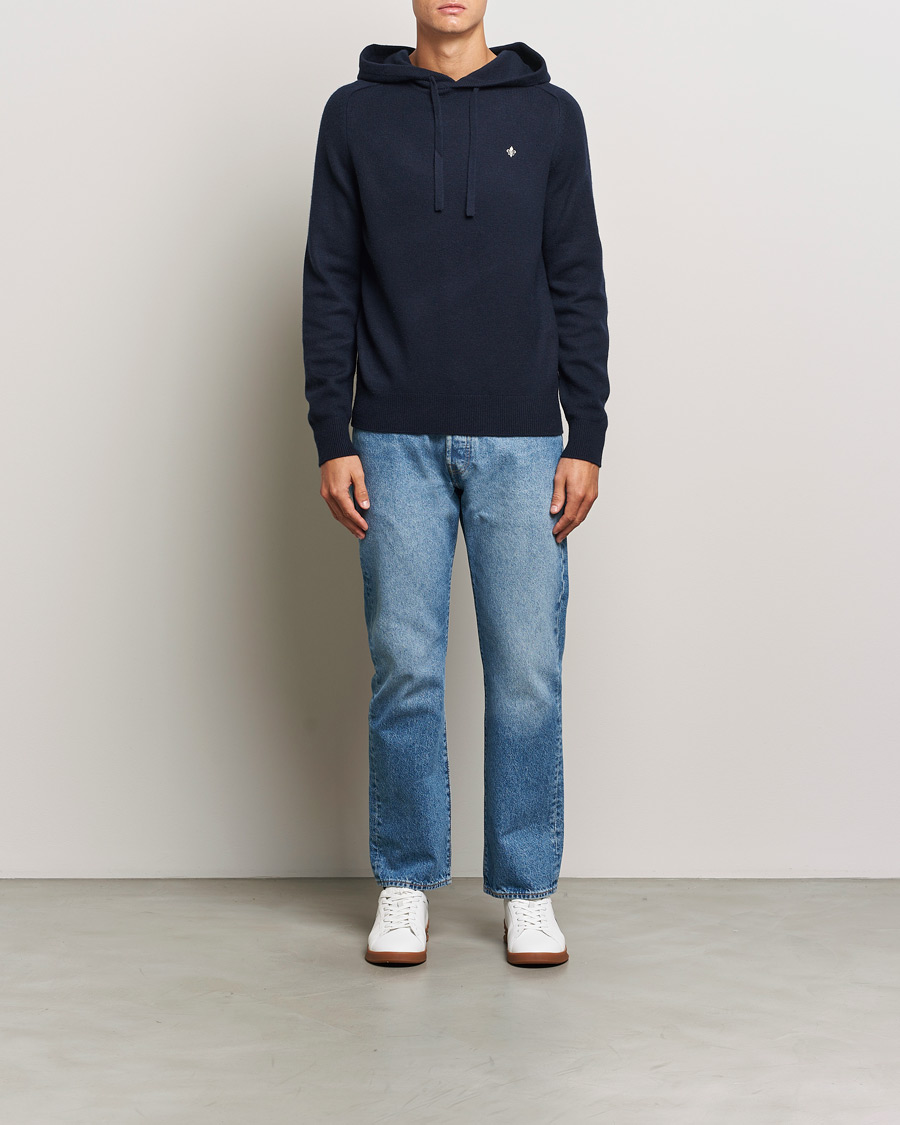 Herr | Tröjor | Morris | Hertford Merino Hoodie Navy