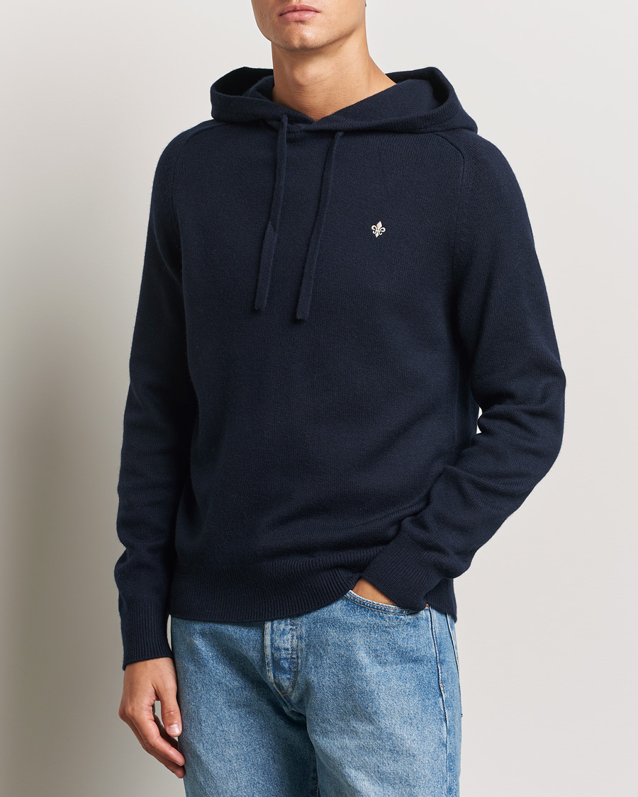 Herr | Tröjor | Morris | Hertford Merino Hoodie Navy