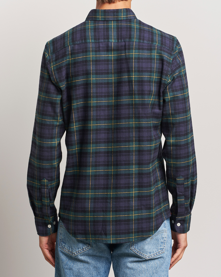 Herr | Skjortor | Morris | Flannel Tartan Shirt Navy