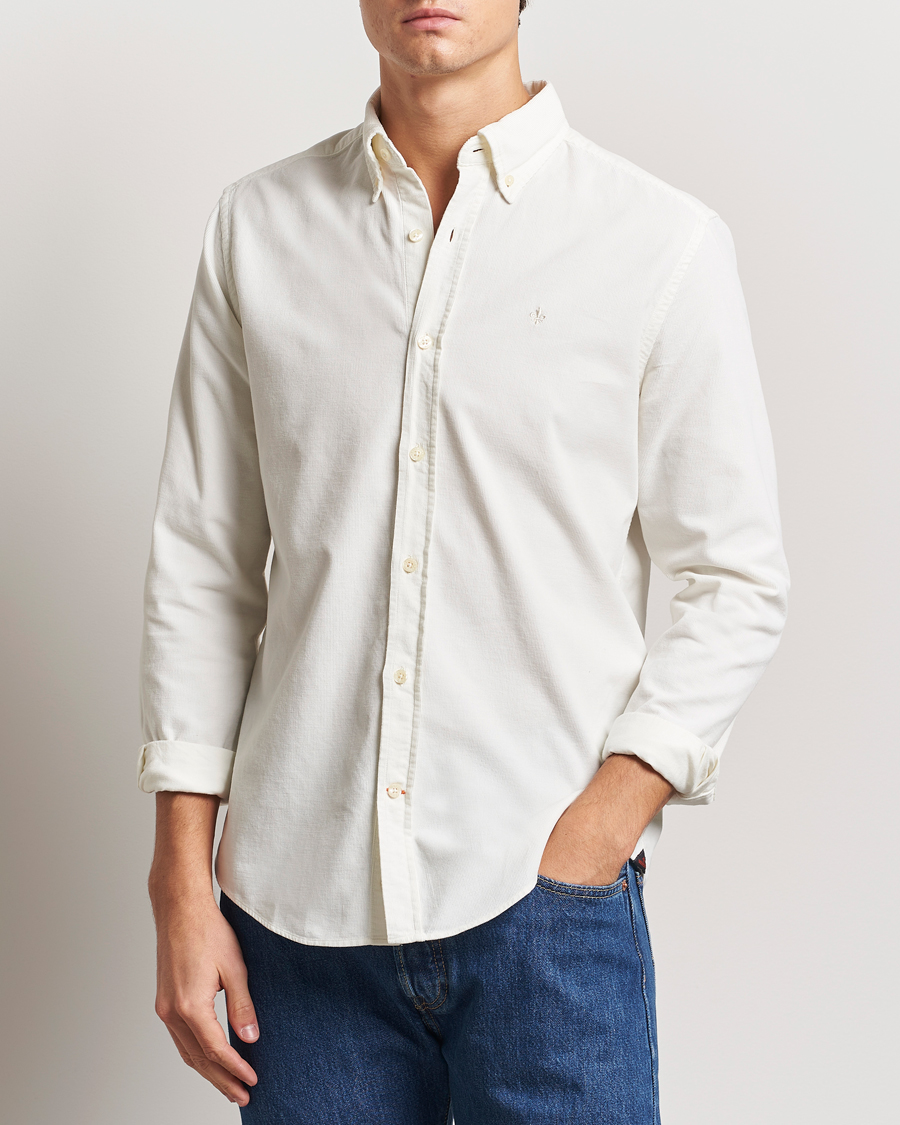 Herr | Skjortor | Morris | Douglas Corduroy Shirt Off White