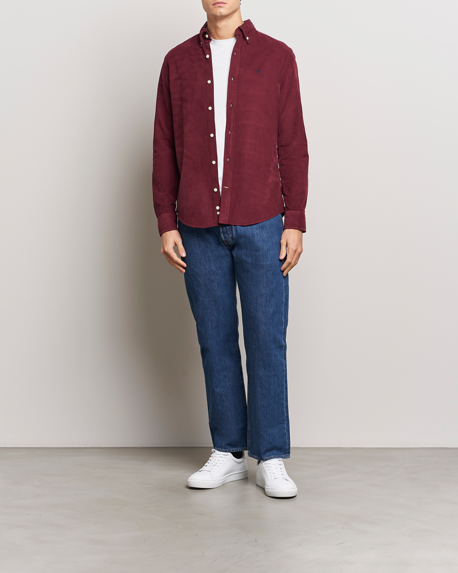 Herr | Skjortor | Morris | Douglas Corduroy Shirt Wine Red