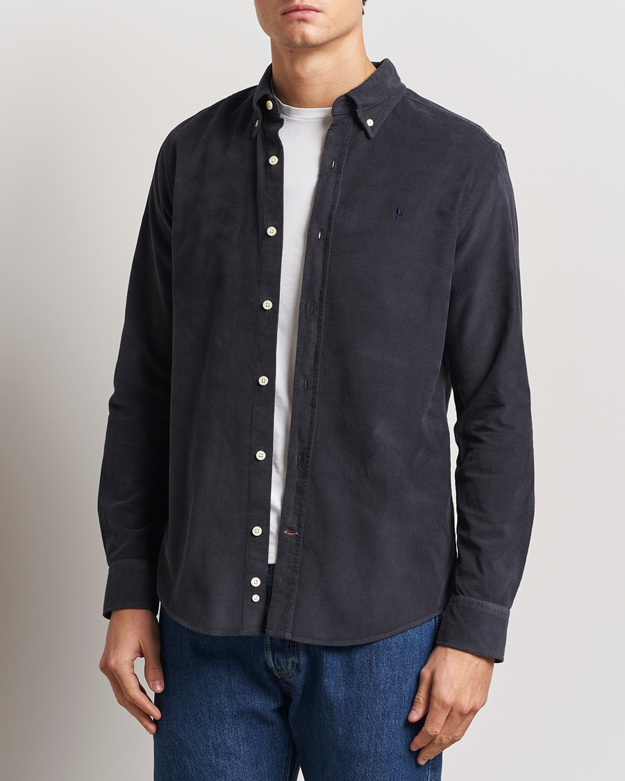 Herr | Skjortor | Morris | Douglas Corduroy Shirt Navy